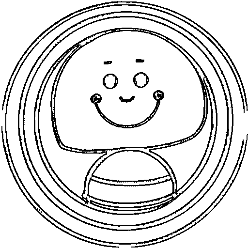 Astronaut with a flag Coloring Page