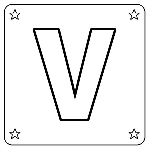 Letter V Coloring Page