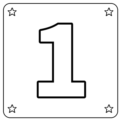 Number 1 Coloring Page