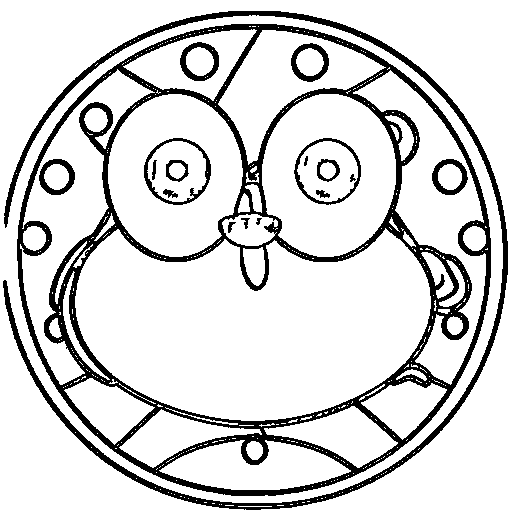 A round ladybug Coloring Page