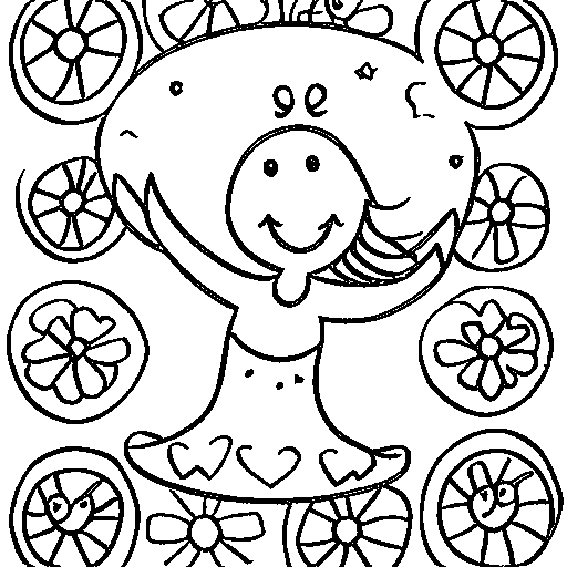 A mermaid with a starfish Coloring Page