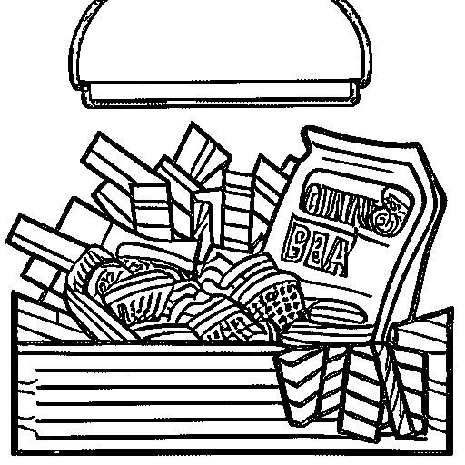 Fries and Soda Coloring Page