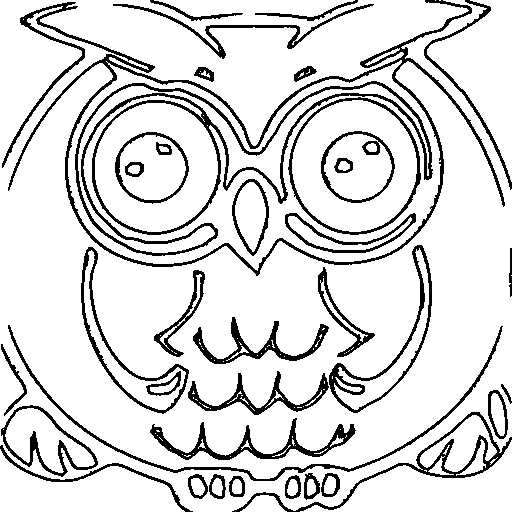 A round owl Coloring Page