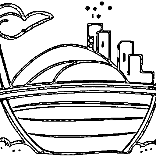 A speedboat Coloring Page