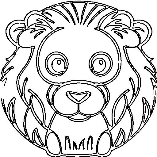 Baby lion cub Coloring Page
