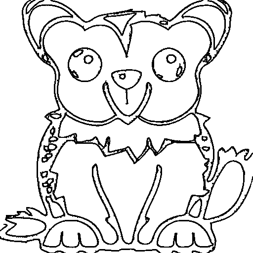 A fluffy puppy dog Coloring Page