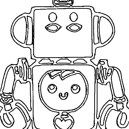 A tiny helper robot Coloring Page