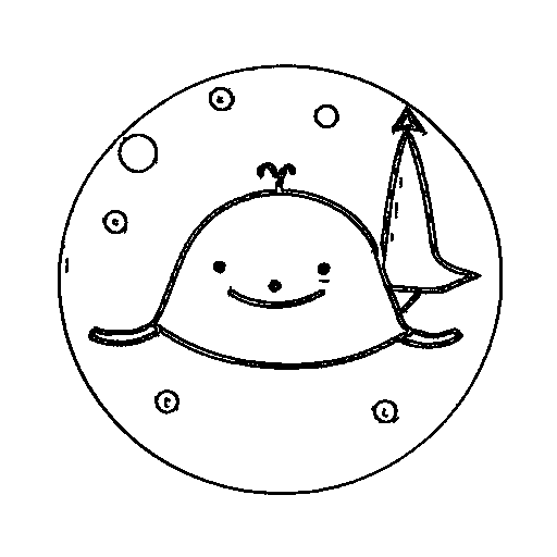 A flying saucer rocket Coloring Page