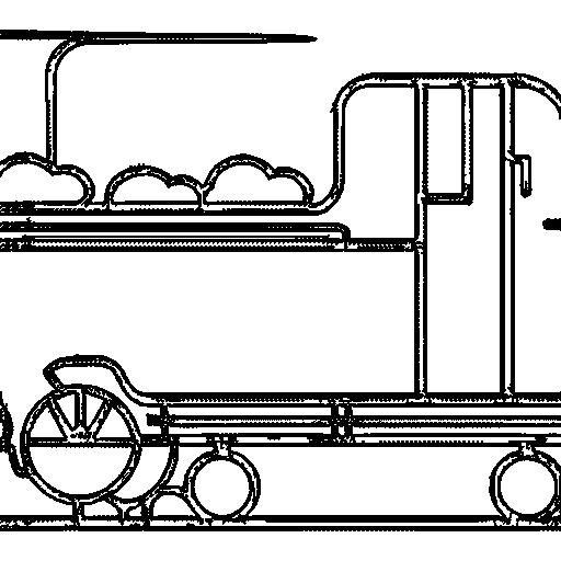 A train with carriages Coloring Page