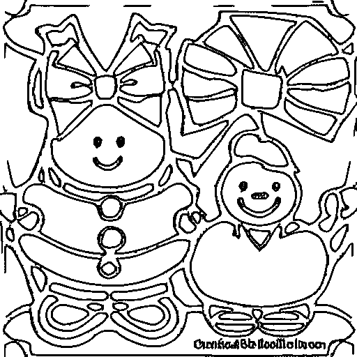 A gift box with a bow Coloring Page