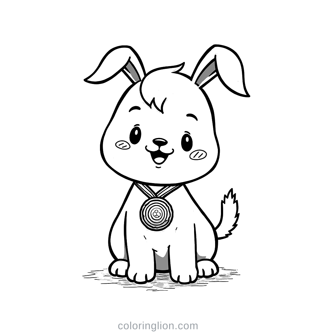 Medal Coloring Page