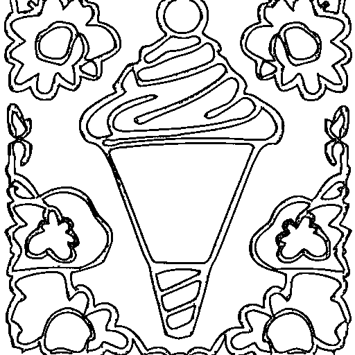 An ice cream cone Coloring Page