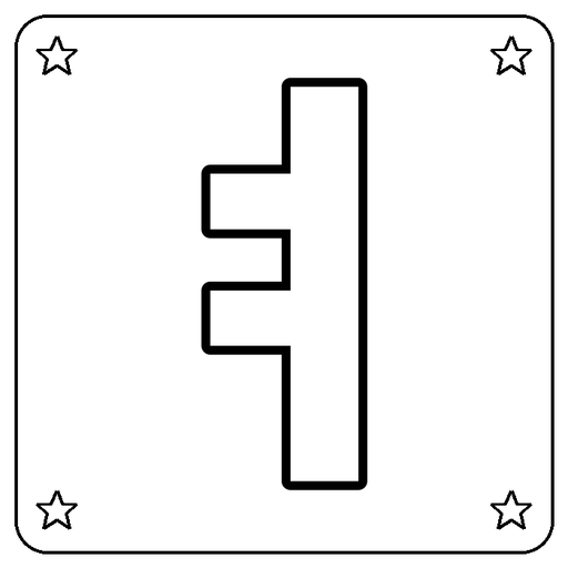 Hangul ㅕ Coloring Page