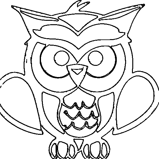 A round owl Coloring Page