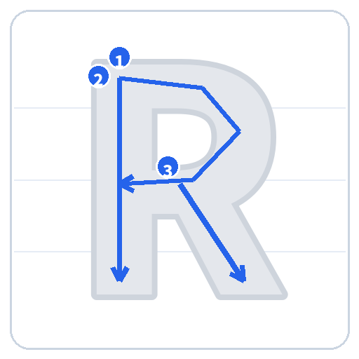 Trace Letter R