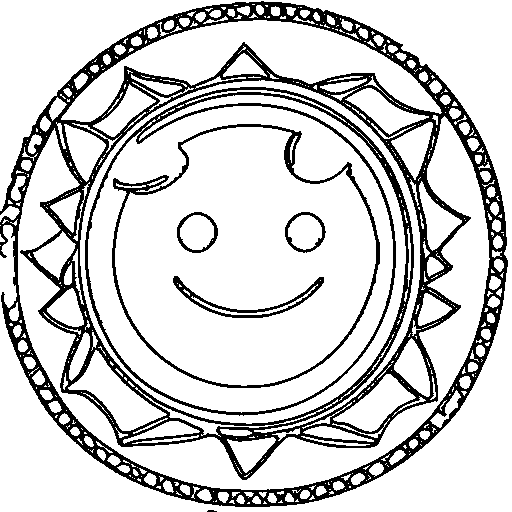 A smiling planet Earth Coloring Page