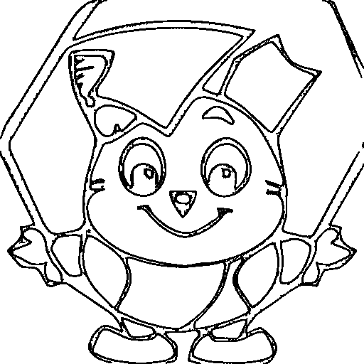 Triangle character Coloring Page