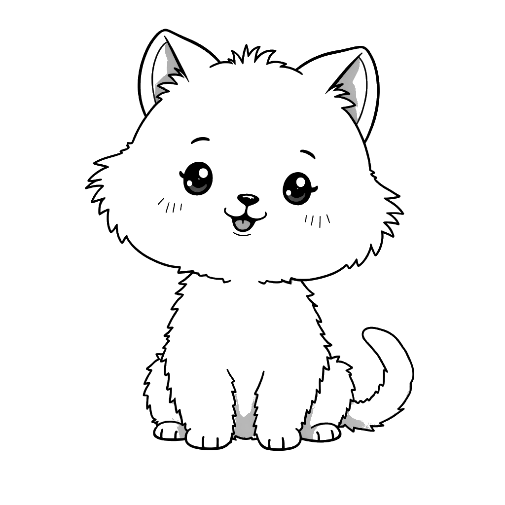 Kitten Coloring Page