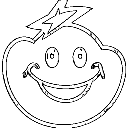 A cloud with a lightning Coloring Page
