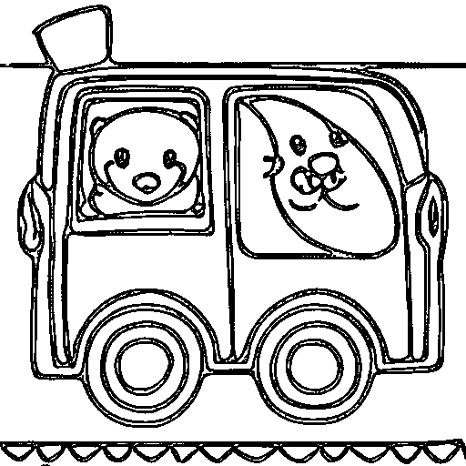 Little pickup truck Coloring Page