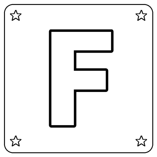 Letter F Coloring Page