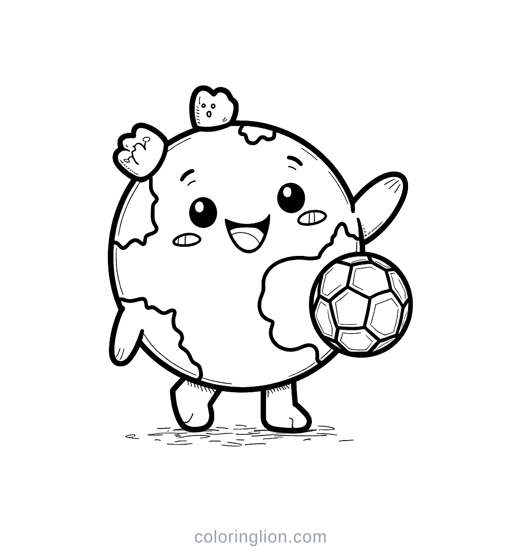 Globe Ball Coloring Page