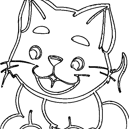 A chubby kitten Coloring Page