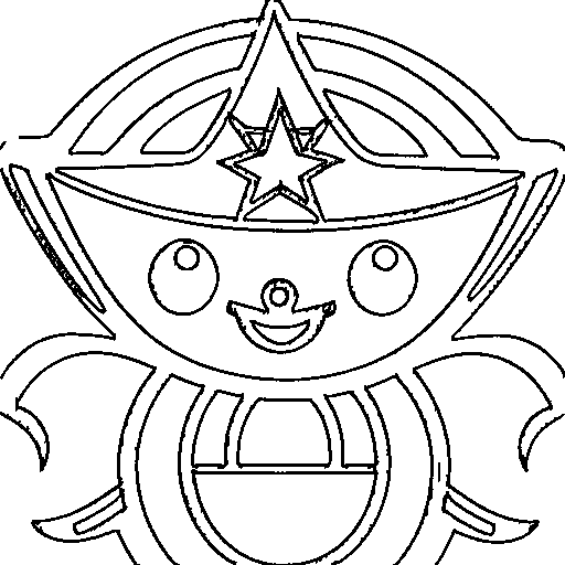 A superhero girl with a star emblem Coloring Page