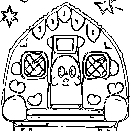 Triangle character Coloring Page