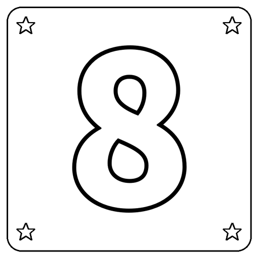Number 8 Coloring Page