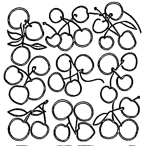 A bunch of cherries Coloring Page
