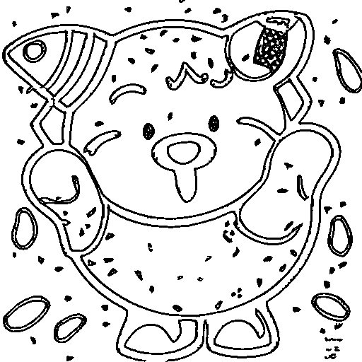 A party popper with confetti Coloring Page