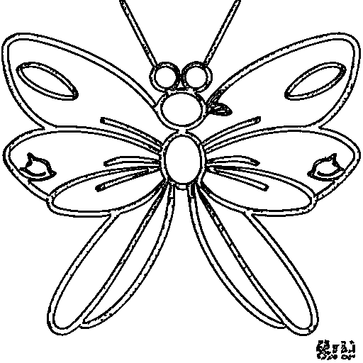 A dragonfly Coloring Page