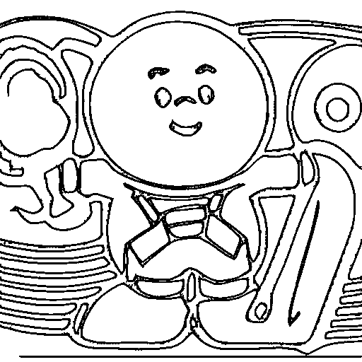 Astronaut floating Coloring Page