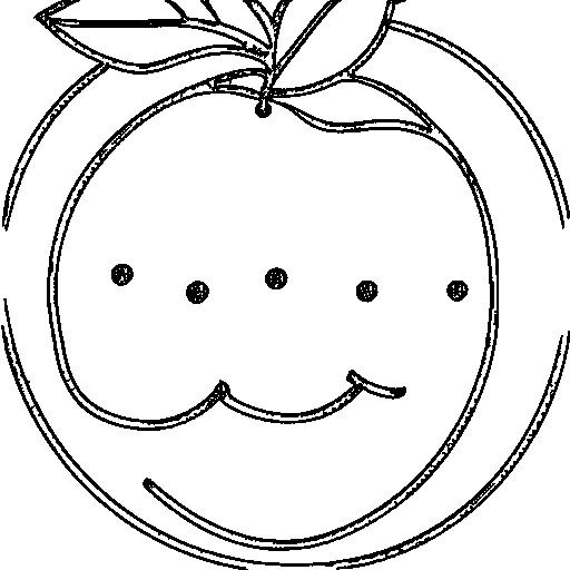 An apple tree with fruit Coloring Page