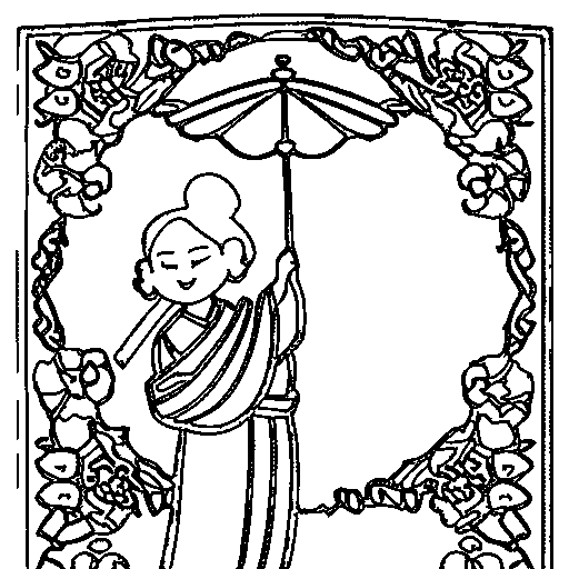 Japanese Princess Coloring Page