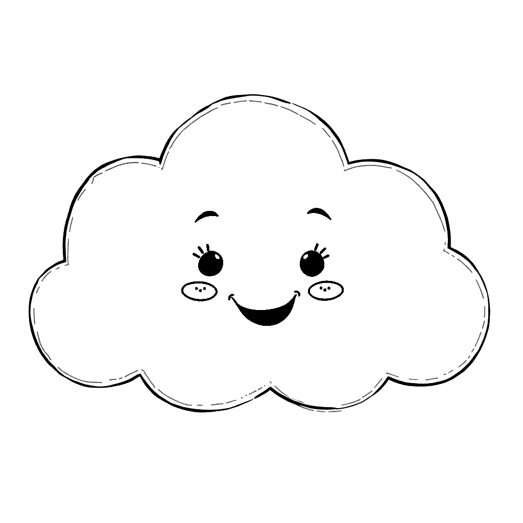 Cloud Coloring Page