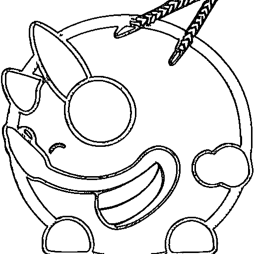 A friendly alien with antennae Coloring Page