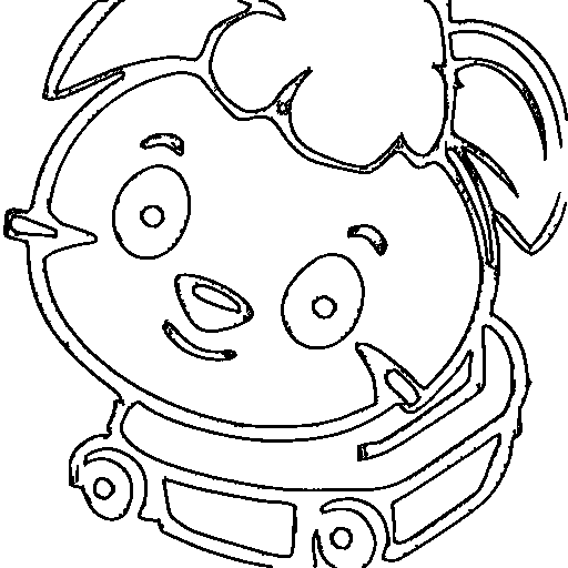 A go-kart with a smiling driver Coloring Page