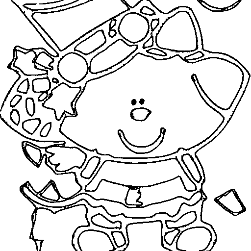 A party popper with confetti Coloring Page