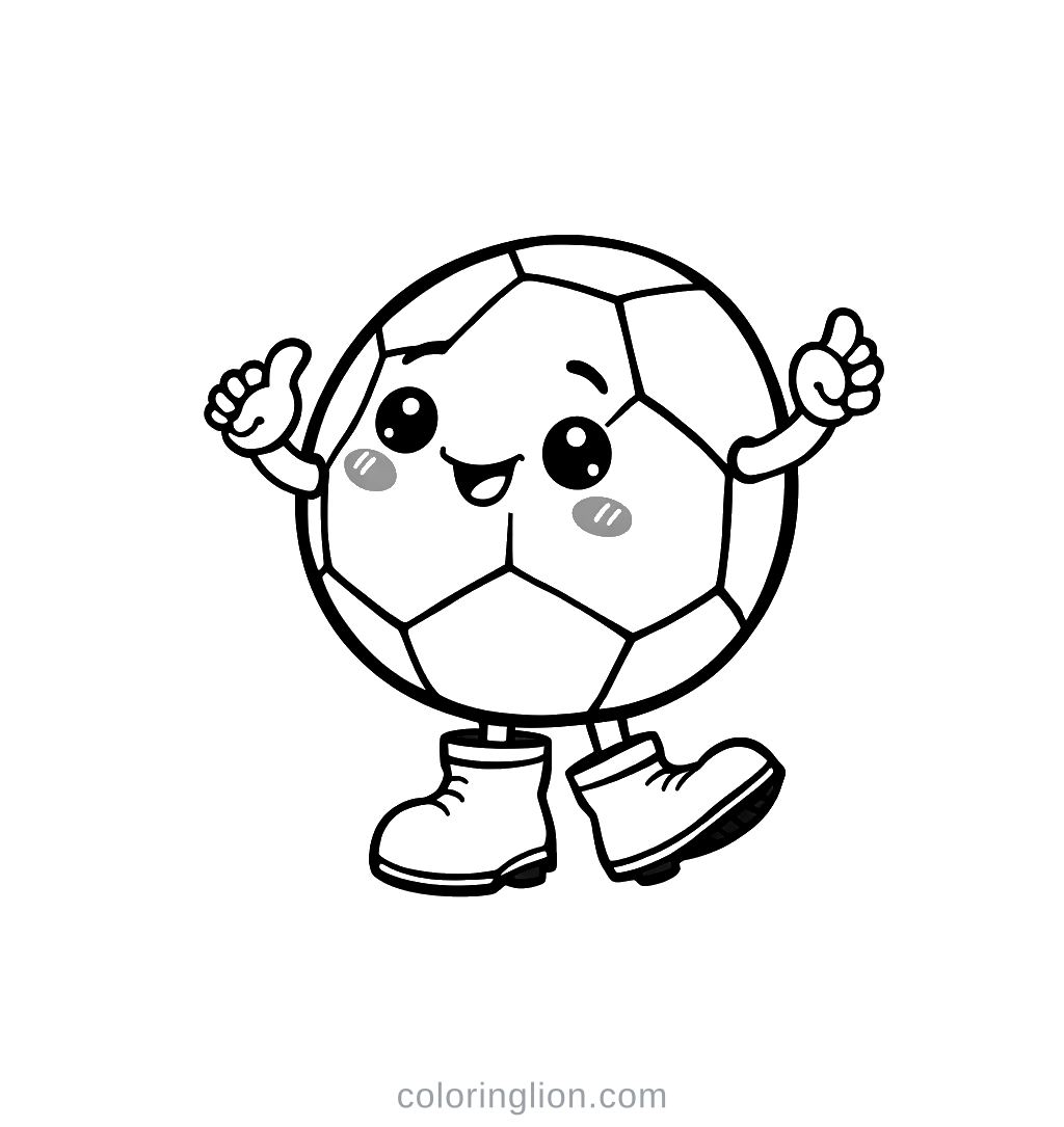 Ball Boots Coloring Page
