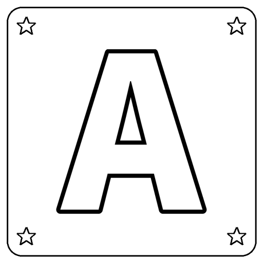 Letter A Coloring Page