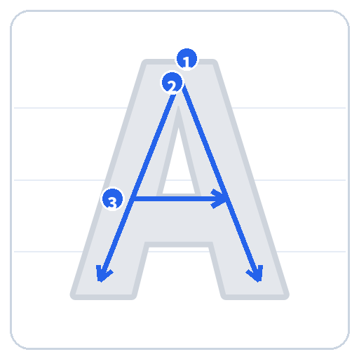 Trace Letter A