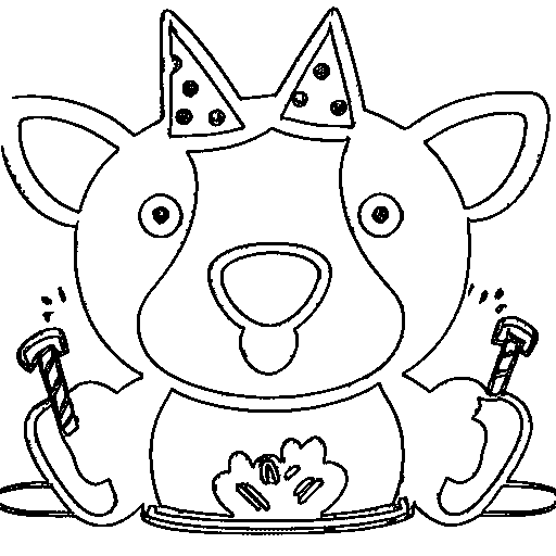 A birthday cake with candles Coloring Page
