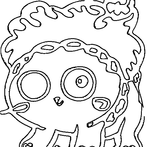 A fluffy monster with spots Coloring Page