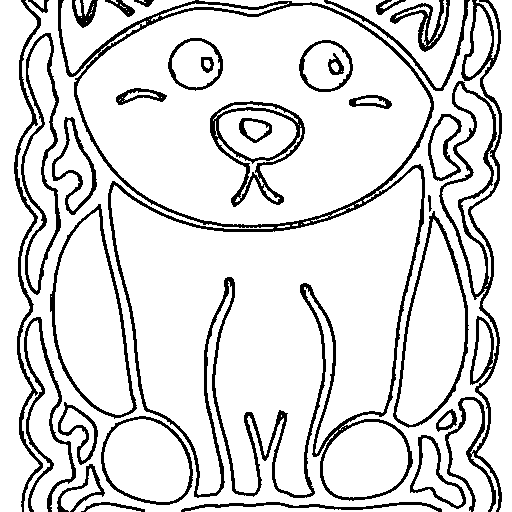 A chubby kitten Coloring Page