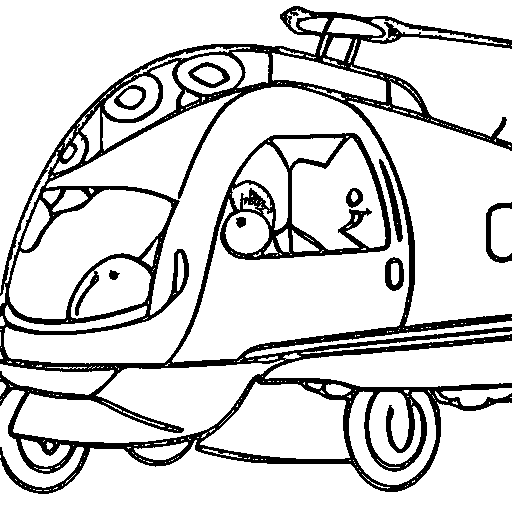 A fire helicopter Coloring Page