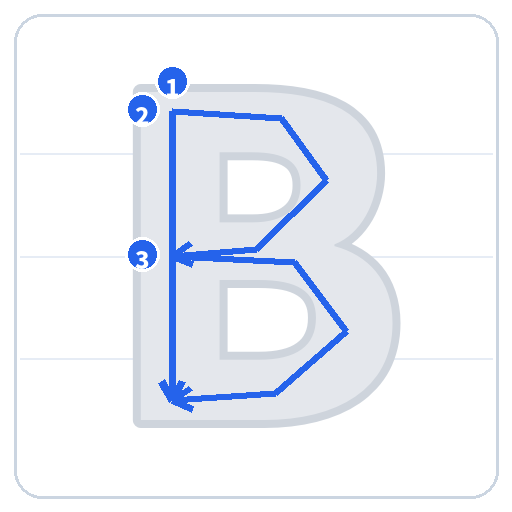 Trace Letter B