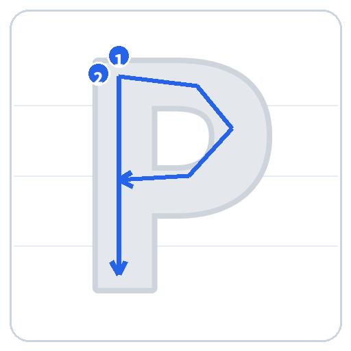 Trace Letter P