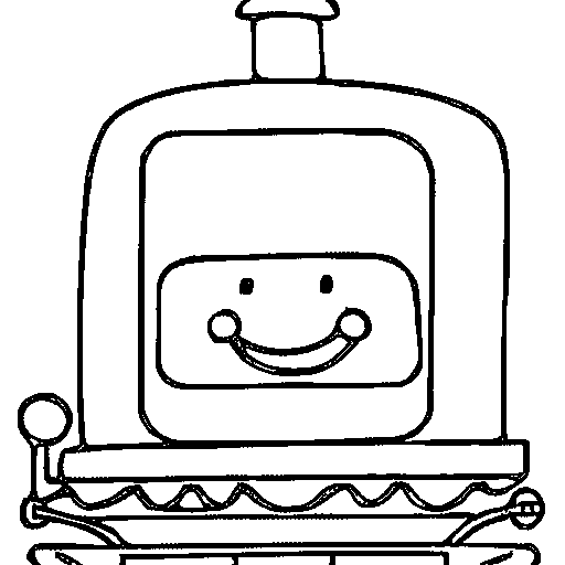 A train with carriages Coloring Page